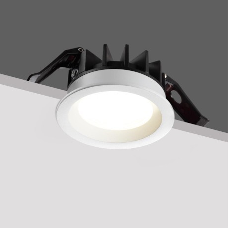 359842 Белый круглый светодиодный светильник с перекл. цв. температуры 10W 1100Лм 2700;3200;4000К 120° UGR16 CRI93 IP44 Novotech FLUO