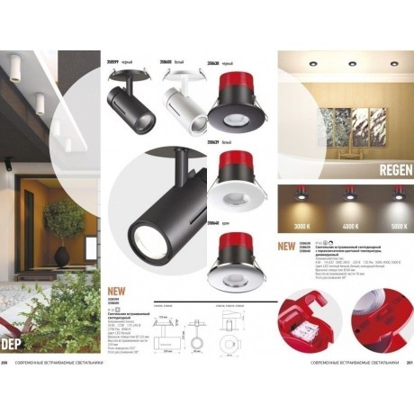 Встраиваемый светильник светодиодный диммируемый с регулировкой цветовой температуры Spot 358638 IP65