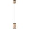Odeon Light Exclusive LULU 5453/5L Декоративный светодиодный подвес-цилиндр с бежевым керамическим плафоном и основанием светлая бронза 5Вт 450Лм 3000K CRI80