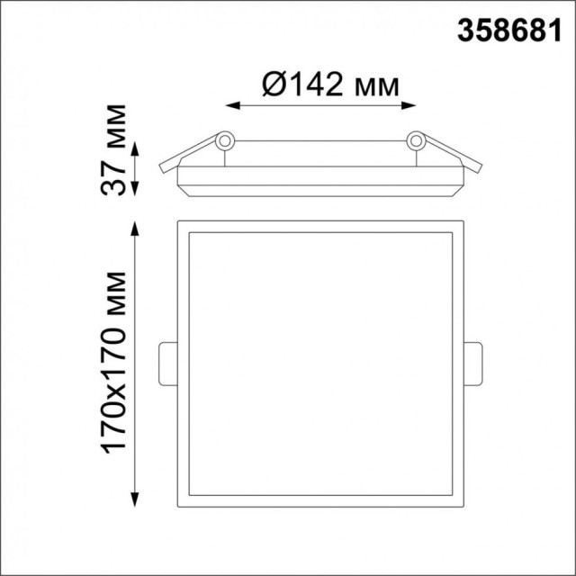 Встраиваемый светильник Novotech 358681 PANDORA IP54 светодиодный LED 20W