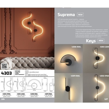 Бра светодиодное Suprema 4308/8WL