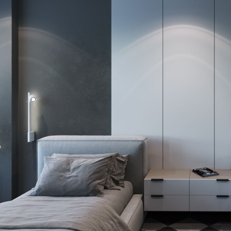 359312 OVER NT24 000 белый Светильник настенный диммируемый (выключатель) IP20 LED 7W+7W 4000K 220-240V FERMO