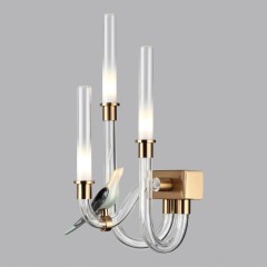 5431/6WL L-VISION ODL_EX24 11 золотой(под латунь)/белый градиент/беж./зеленый/ металл/стекло/керамика Бра LED 6W 4000K LARK