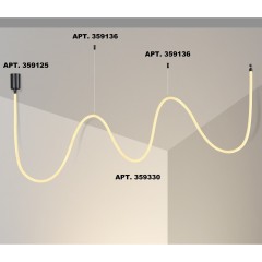 359330 KONST NT24 000 черный Светильник светодиодный IP20 LED 3000K 38W 170-265V 3360Лм RAMO