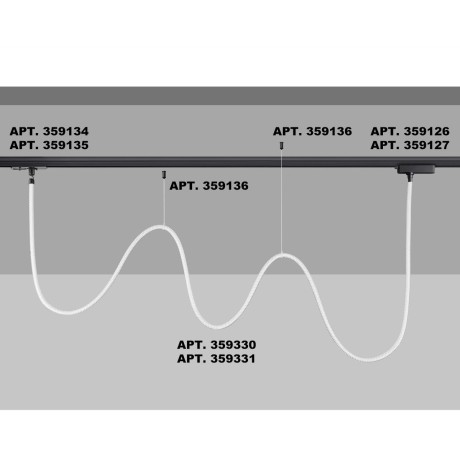 359330 KONST NT24 000 черный Светильник светодиодный IP20 LED 3000K 38W 170-265V 3360Лм RAMO