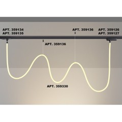 359330 KONST NT24 000 черный Светильник светодиодный IP20 LED 3000K 38W 170-265V 3360Лм RAMO