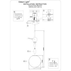 Подвесной светильник IP20 E14 40W  220-240V LOLLA 4361/1A