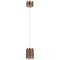 Odeon Light Exclusive LULU 5453/5LA Декоративный светодиодный подвес-цилиндр с коричневым керамическим плафоном и основанием светлая бронза 5Вт 450Лм 3000K CRI80