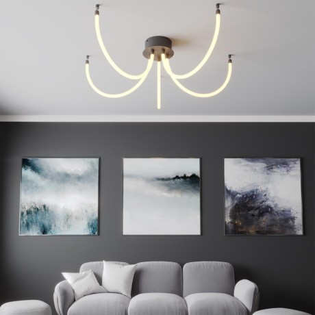 359326 KONST NT24 000 черный Светильник светодиодный IP20 LED 3000K 14W 170-265V 1360Лм RAMO