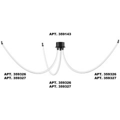 359326 KONST NT24 000 черный Светильник светодиодный IP20 LED 3000K 14W 170-265V 1360Лм RAMO