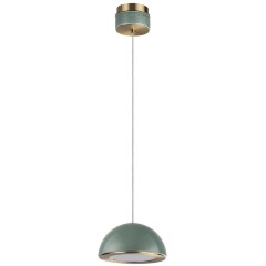 Odeon Light LULU 5452/6L Декоративный светодиодный подвесной светильник с зеленым керамическим плафоном и бронзовым основанием 6W 3000K CRI80 550Лм