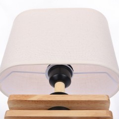 8205/1T COUNTY LN25 светлое дерево/бежевый, дерево/текстиль Настольная лампа E27 1*60W 220V MADERANA