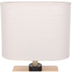 8205/1T COUNTY LN25 светлое дерево/бежевый, дерево/текстиль Настольная лампа E27 1*60W 220V MADERANA