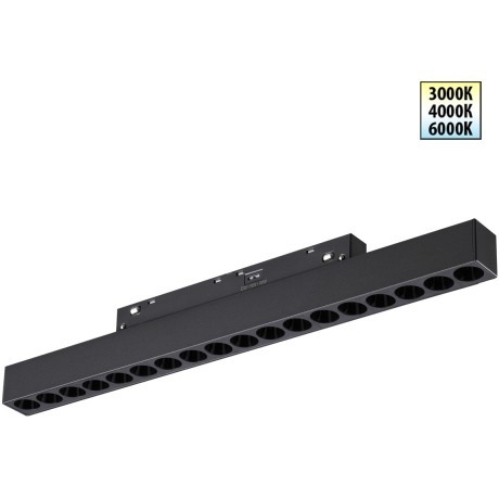 359623 Трековый светильник Novotech SHINO с переключ. цв. темпер. IP20 LED Ra90 Lm1170 3000К\4000К\6000К 18W 48V FLUM