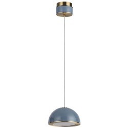 Odeon Light LULU 5452/6LA Декоративный светодиодный подвесной светильник с синим керамическим плафоном и бронзовым основанием 6W 3000K CRI80 550Лм