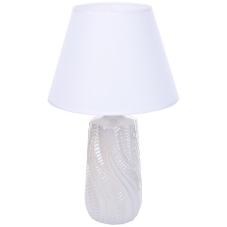 8211/1T CLASSI LN25 белый жемчужный/белый, керамика/текстиль Настольная лампа Е27 1*60W 220V SINNA