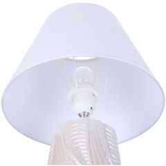 8211/1T CLASSI LN25 белый жемчужный/белый, керамика/текстиль Настольная лампа Е27 1*60W 220V SINNA