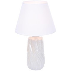 8211/1T CLASSI LN25 белый жемчужный/белый, керамика/текстиль Настольная лампа Е27 1*60W 220V SINNA