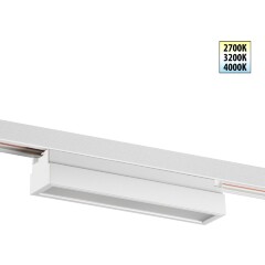 359789 PORT NT25 262 белый Светильник однофазный трехжильный трековый с переключ. цв. температуры IP20 LED 12W 180-265V 2700К/3200К/4000К ITER