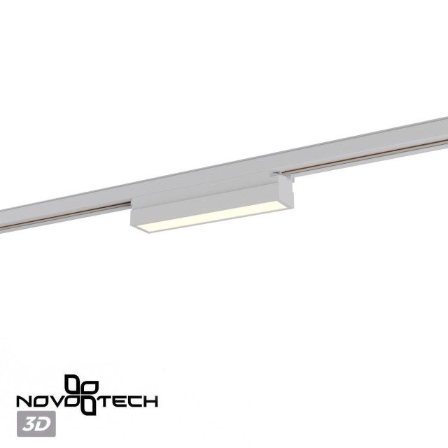 Novotech ITER 359789 Белый линейный однофазный трехжильный трековый светильник, 20см, с CCT переключением цветовой температуры, LED 12Вт 697Лм CRI≥90 108° 2700-3200-4000К IP20 220V