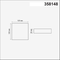 Встраиваемый светильник Novotech 358148 MON светодиодный LED 12W