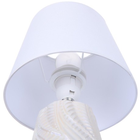 8212/1T CLASSI LN25 белый жемчужный/белый, керамика/текстиль Настольная лампа Е27 1*60W 220V SINNA