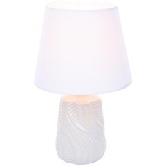 8212/1T CLASSI LN25 белый жемчужный/белый, керамика/текстиль Настольная лампа Е27 1*60W 220V SINNA