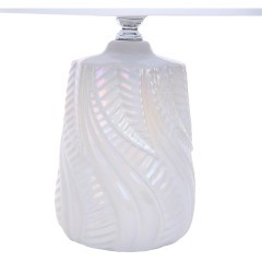 8212/1T CLASSI LN25 белый жемчужный/белый, керамика/текстиль Настольная лампа Е27 1*60W 220V SINNA