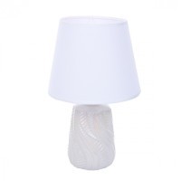 8212/1T CLASSI LN25 белый жемчужный/белый, керамика/текстиль Настольная лампа Е27 1*60W 220V SINNA