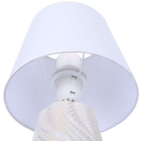 8212/1T CLASSI LN25 белый жемчужный/белый, керамика/текстиль Настольная лампа Е27 1*60W 220V SINNA