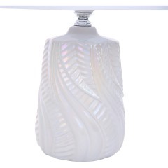 8212/1T CLASSI LN25 белый жемчужный/белый, керамика/текстиль Настольная лампа Е27 1*60W 220V SINNA