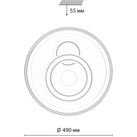 Светильник LED 85Вт 3000-6500K IP20 пульт ДУ Sonex GEMINI 7785/85L