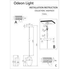 7159/3L Подвесной светильник Odeon Light HIGHTECH IP20 LED 3W 400Лм 3000K 220-240V PURA