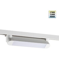 359797 PORT NT25 264 белый Светильник однофазный трехжильный трековый с переключ. цв. температуры IP20 LED 12W 180-265V 2700К/3200К/4000К ITER