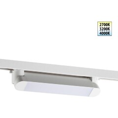 359797 PORT NT25 264 белый Светильник однофазный трехжильный трековый с переключ. цв. температуры IP20 LED 12W 180-265V 2700К/3200К/4000К ITER