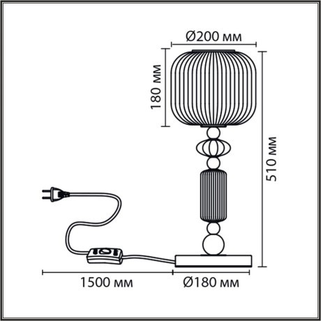 8334/1T  Настольная лампа Lumion MODERNI E27 40W 220V ALEGRA