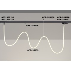 359331 KONST NT24 000 черный Светильник светодиодный IP20 LED 4000K 38W 170-265V 3360Лм RAMO