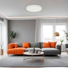 7790/18L 7790/12L Белый светильник 2 типов монтажа (встраиваемый/накладной) с датчиком движения, перекл. цвет. температуры и рег. врезным отверстием 65-210мм, 18Вт 1510Лм CRI80 3000;4000;6500К IP44 SONEX NEBULA WHITE