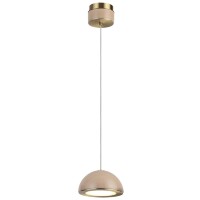 Odeon Light LULU 5453/6L Декоративный светодиодный подвесной светильник с бежевым керамическим плафоном и бронзовым основанием 6W 3000K CRI80 550Лм
