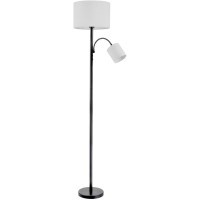 8042/2FY MODERNI LN25 365 черный/белый, металл/текстиль Торшер Е27 1*60W + Е14 1*40W 220V KAYA