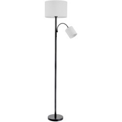 8042/2FY MODERNI LN25 365 черный/белый, металл/текстиль Торшер Е27 1*60W + Е14 1*40W 220V KAYA