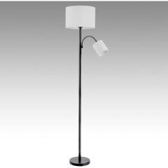 8042/2FY MODERNI LN25 365 черный/белый, металл/текстиль Торшер Е27 1*60W + Е14 1*40W 220V KAYA