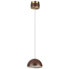 Odeon Light LULU 5453/6LA Декоративный светодиодный подвесной светильник с коричневым керамическим плафоном и бронзовым основанием 6W 3000K CRI80 550Лм