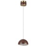 Odeon Light LULU 5453/6LA Декоративный светодиодный подвесной светильник с коричневым керамическим плафоном и бронзовым основанием 6W 3000K CRI80 550Лм