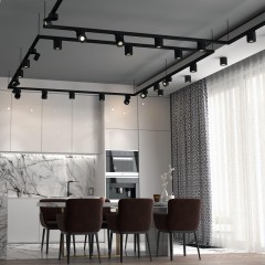 Трехжильный однофазный трековый светодиодный светильник Novotech GRODA 358777 1300лм 15Вт