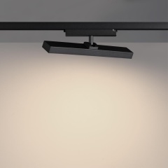 Novotech STRATUS 359772 Черный однофазный двужильный трековый светодиодный светильник, линейный 30см, поворотный, CCT перекл. цветовой температуры, LED 18Вт 1080Лм 2700;3200;4000К CRI90 105° IP20 220В, коэф. пульсации < 1%