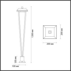 Уличный светильник IP65 LED 12W 3000K Odeon Light BEARITZ 6655/12GA3