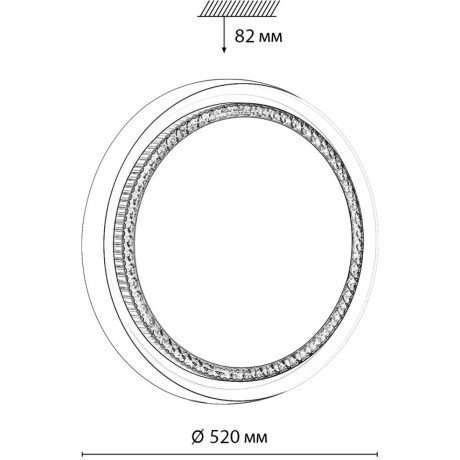 7644/ELN Серый круглый настенно-потолочный 52см светильник с перекл. цветовой температуры на драйвере 76Вт 7105Лм 3000;4000;6000К CRI80 IP43 CCT SONEX RAHIG