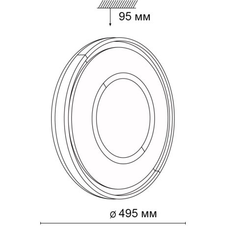 Настенно-потолочный светильник светодиодный для ванной с пультом и управлением смартфоном регулировкой цветовой температуры и яркости ночным режимом Stoki 3046/EL IP43