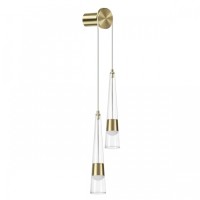 5043/24WL L-VISION ODL24 301 глянц.золото/прозрачный/металл/стекло Бра LED 24W 3000K 2536Лм LUMP